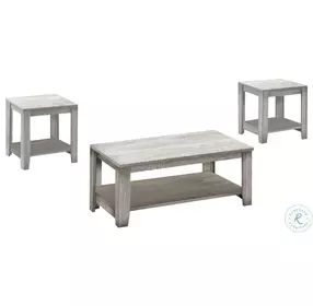 7880P Industrial Grey 3 Piece Occasional Table Set