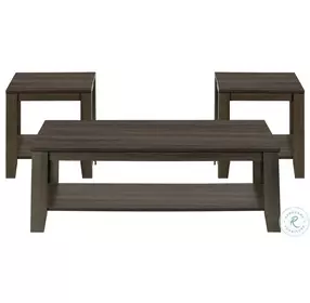 7883P Brown Oak 3 Piece Occasional Table Set