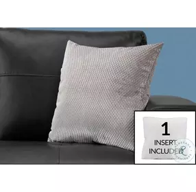9306 Silver Diamond Velvet 18" Pillow