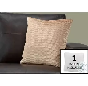 9310 Beige Diamond Velvet 18" Pillow