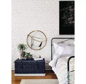 Casey Sandblasted Vintage Black Iron King Metal Bed