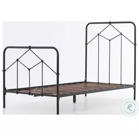 Casey Sandblasted Vintage Black Twin Metal Bed