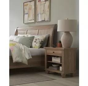 Cambridge Modern Khaki 1 Drawer Bedside Nightstand