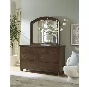 Cambridge Classic Cherry Arched Double Dresser Mirror