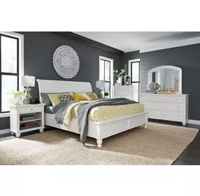 Cambridge White Arched Double Dresser Mirror