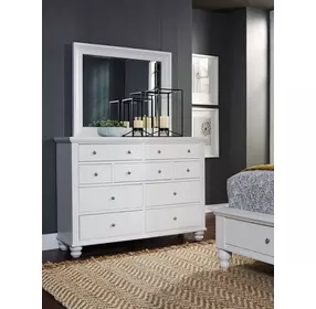 Cambridge White Rectangular Chesser Mirror