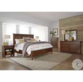 Cambridge Brown Cherry Queen Panel Bed