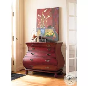 Melange Distressed Red Bombe Chest