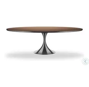 Semper Deep Bronze 96" Oval Dining Table