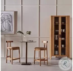 Fannin Aged Brass Bistro Counter Height Table