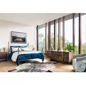 Westwood Antique Brass King Metal Poster Bed