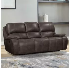 Brookings Charcoal 88" Reclining Sofa