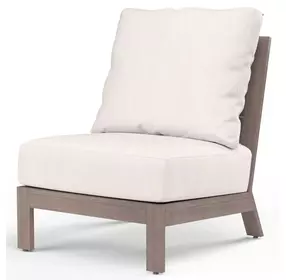 Laguna Canvas Natural Upholstered Outdoor Armless Club Chair
