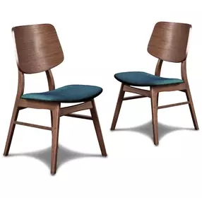 Oscar Teal Upholstered Dining Chair Set of 2