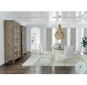 Serenity Whitewashed Oak Performance Fabric Side Chair Set Of 2