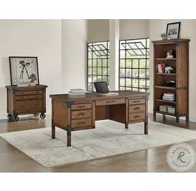 Addison Dry Auburn Open Bookcase