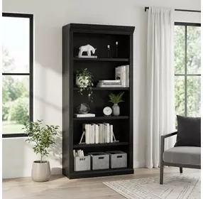 Abby Black Open Bookcase