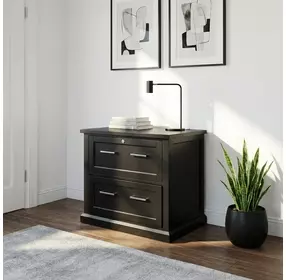 Abby Black Lateral File Cabinet