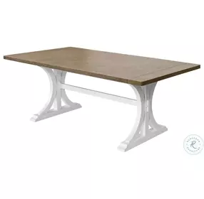 Bluff Point Tawny Brown And White Extendable Rectangular Dining Room Set