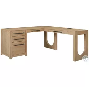 Canyon Drive Light Brown L Shape Home Office Set