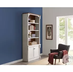 Durham Weathered Chalk Lower Door Bookcase