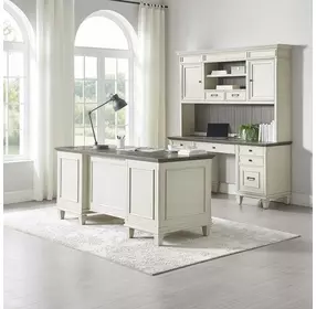 Hartford Antique White And Gray Credenza