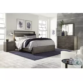 Modern Loft Greystone 2 Drawer Power Nightstand