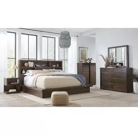 Modern Loft Brownstone Rectangular Dresser Mirror
