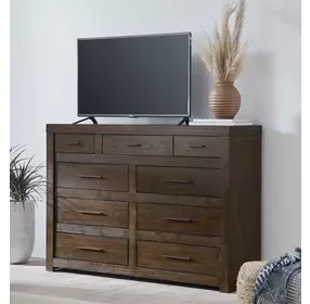 Modern Loft Brownstone 9 Drawer Chesser