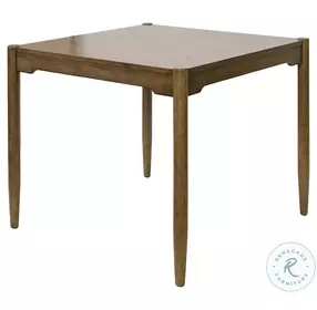 Lachlan Warm Sienna Brown Square Counter Height Dining Room Set