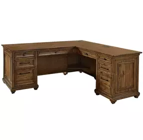 Porter Brown L Shaped Home Office Set