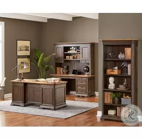 Sonoma Brown Double Pedestal Executive Desk