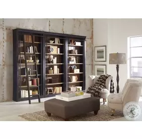 Toulouse Aged Ebony Bookcase