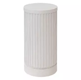Tulane White 24" Round Side Table