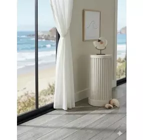 Tulane White 24" Round Side Table