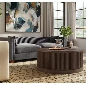 Tulane Brown 42" Round Coffee Table