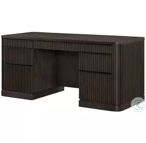 Tulane Dark Chocolate Double Pedestal Home Office Set
