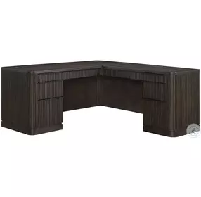 Tulane Dark Chocolate L Shape Home Office Set