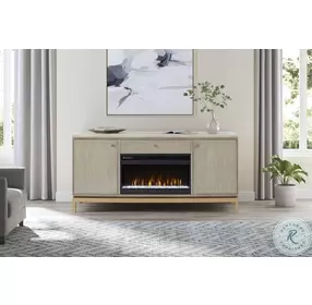 Vancouver Light Brown 64" TV Stand with Fireplace
