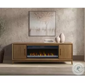 Williamsburg Brown 80" TV Stand with Fireplace
