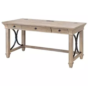 Willow Lane Natural Oak 60" Writing Desk with USB Charging