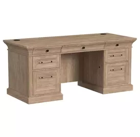 Willow Lane Natural Oak 68" Executive Desk