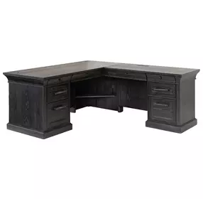 Willow Lane Ebony Black Executive Home Office Set
