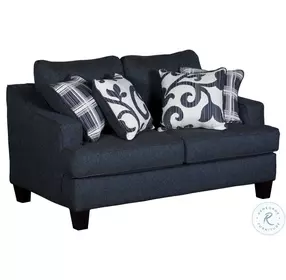Truth or Dare Navy Blue Performance Fabric Loveseat