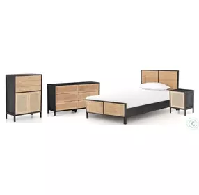 Sydney Black Wash Twin Panel Bed