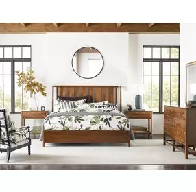 Monogram Walnut 7 Drawer Wonderland Dresser with Rectangular Dornoch Mirror