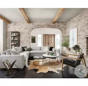 Evelyn Polished White Marble And Gunmetal Round Nesting Coffee Table