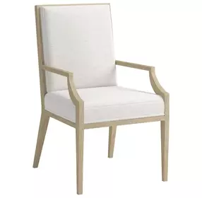 Eave Sundrenched Oak and White Upholstered Arm Chair
