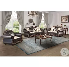 Maximus Brown And Marble Console Table