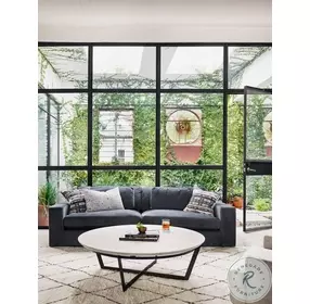 Felix Rustic Fossil Round Coffee Table